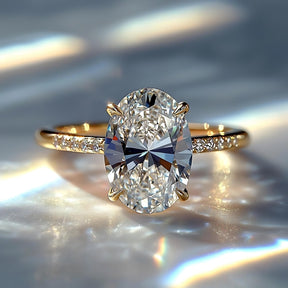 The Opaline 2CT Oval Cut Moissanite Ring