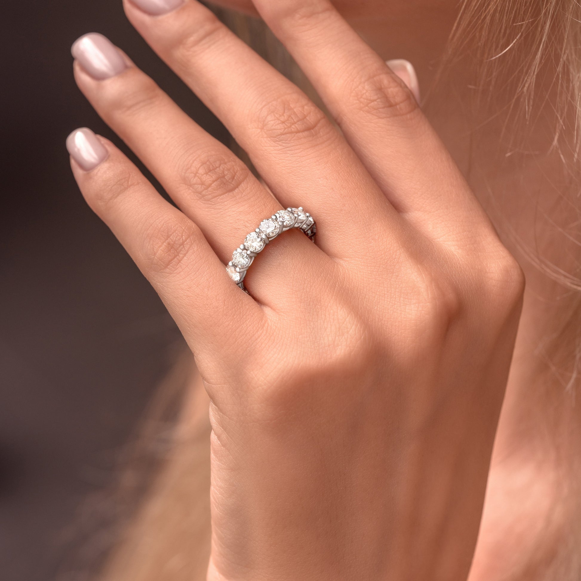 The Opulence 0.2 CT Round Cut  Full-eternity Band Ring