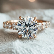 The Celestine 2CT Round Cut Moissanite Ring