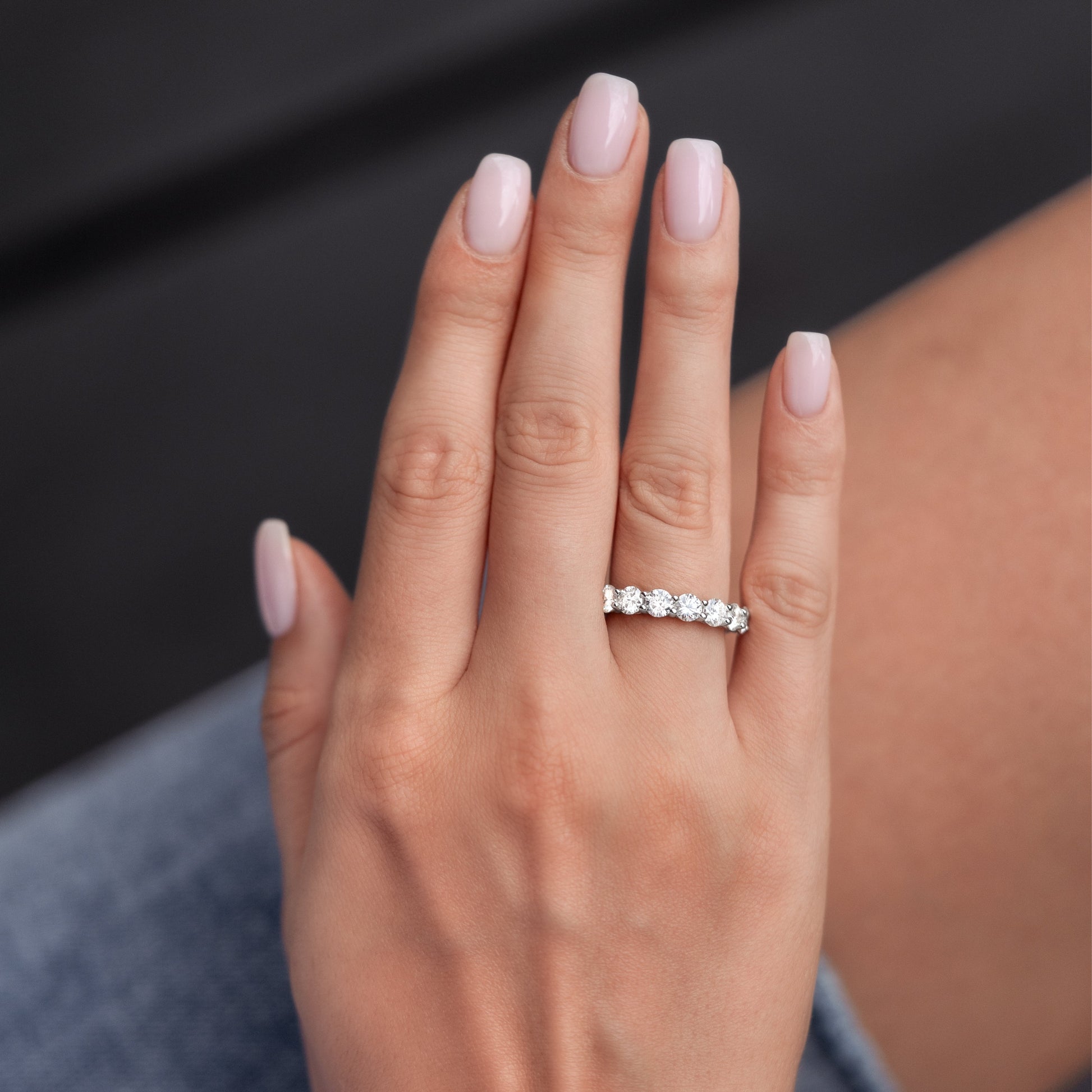 The Opulence 0.2 CT Round Cut  Full-eternity Band Ring