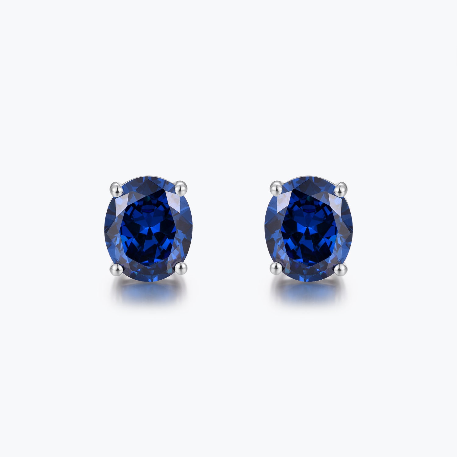 Galaxy Oval Cut Blue Gemstone Stud Earring