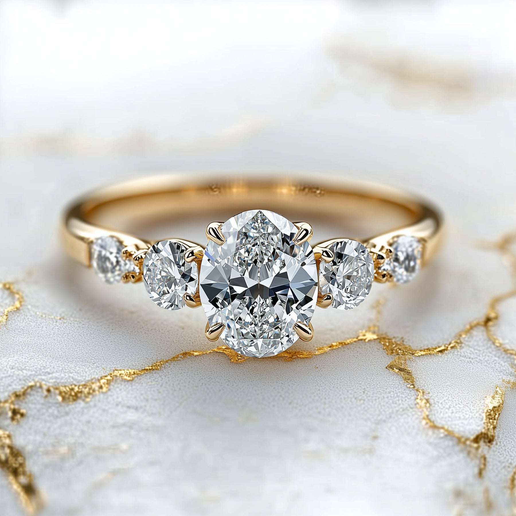 The Alina 1CT Oval Cut Moissanite Ring