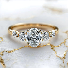 The Alina 1CT Oval Cut Moissanite Ring