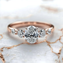 The Alina 1CT Oval Cut Moissanite Ring