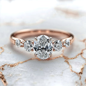 The Alina 1CT Oval Cut Moissanite Ring