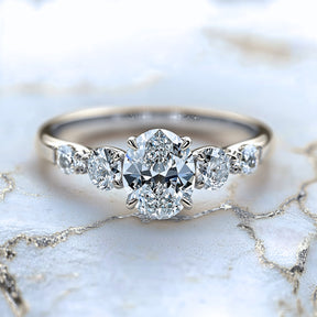 The Alina 1CT Oval Cut Moissanite Ring