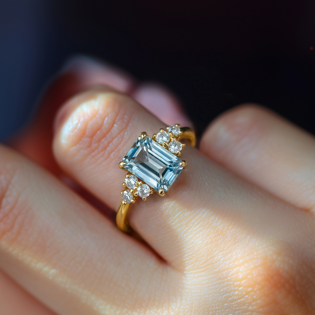 Natalia  1CT Emerald-Cut Diamond Ring