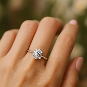 0.3CT Round Cut Moissanite Ring