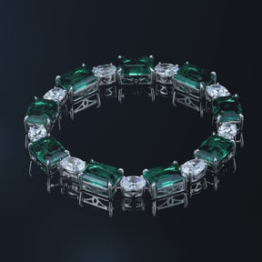 Dissoo® Emerald Sterling Silver Zircon Bracelet