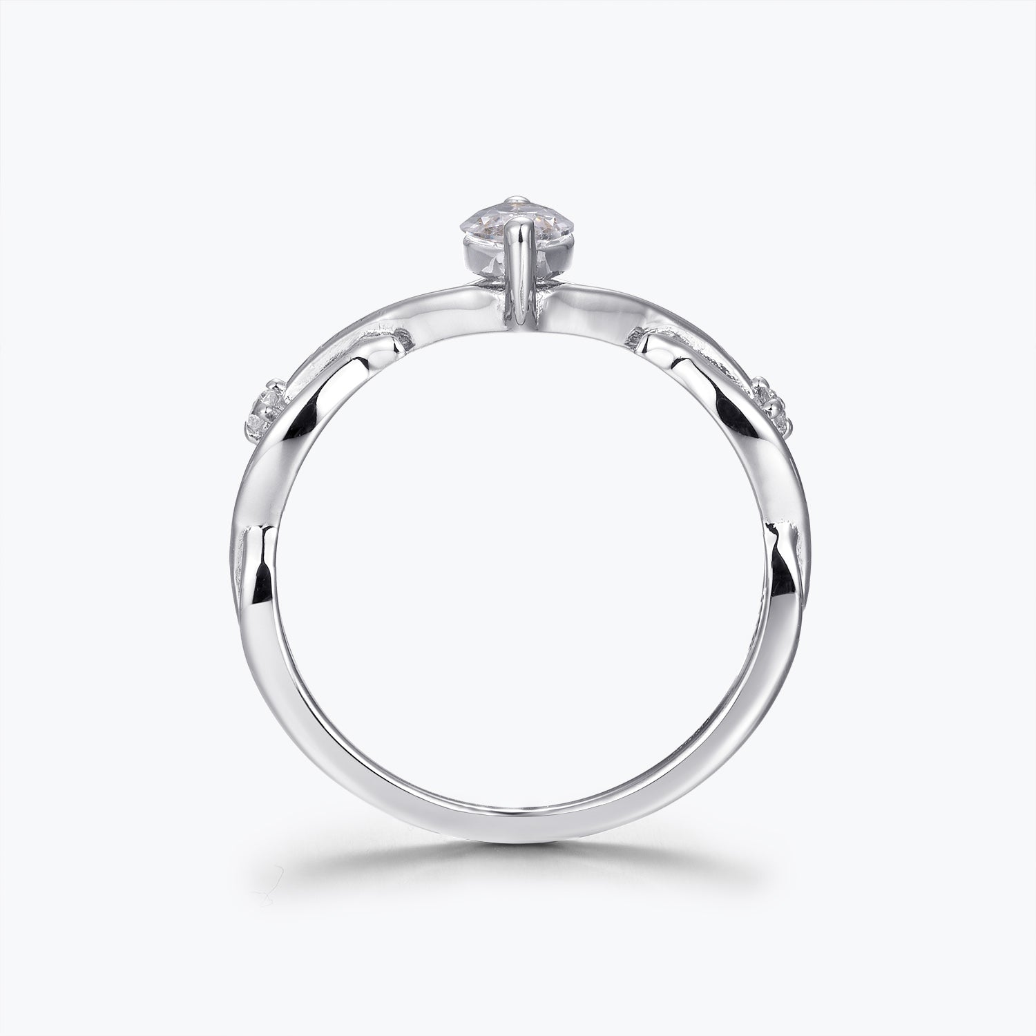 Dissoo® Willow Brautschmuckset mit 0,5 Karat Moissanit im Marquise-Schliff in Gold Vermeil