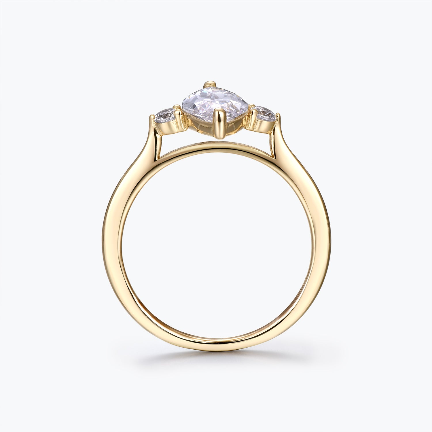 Dissoo® 2.0 CT Marquise Cut Moissanite Engagement Ring Bridal Set in 14K Gold Vermeil