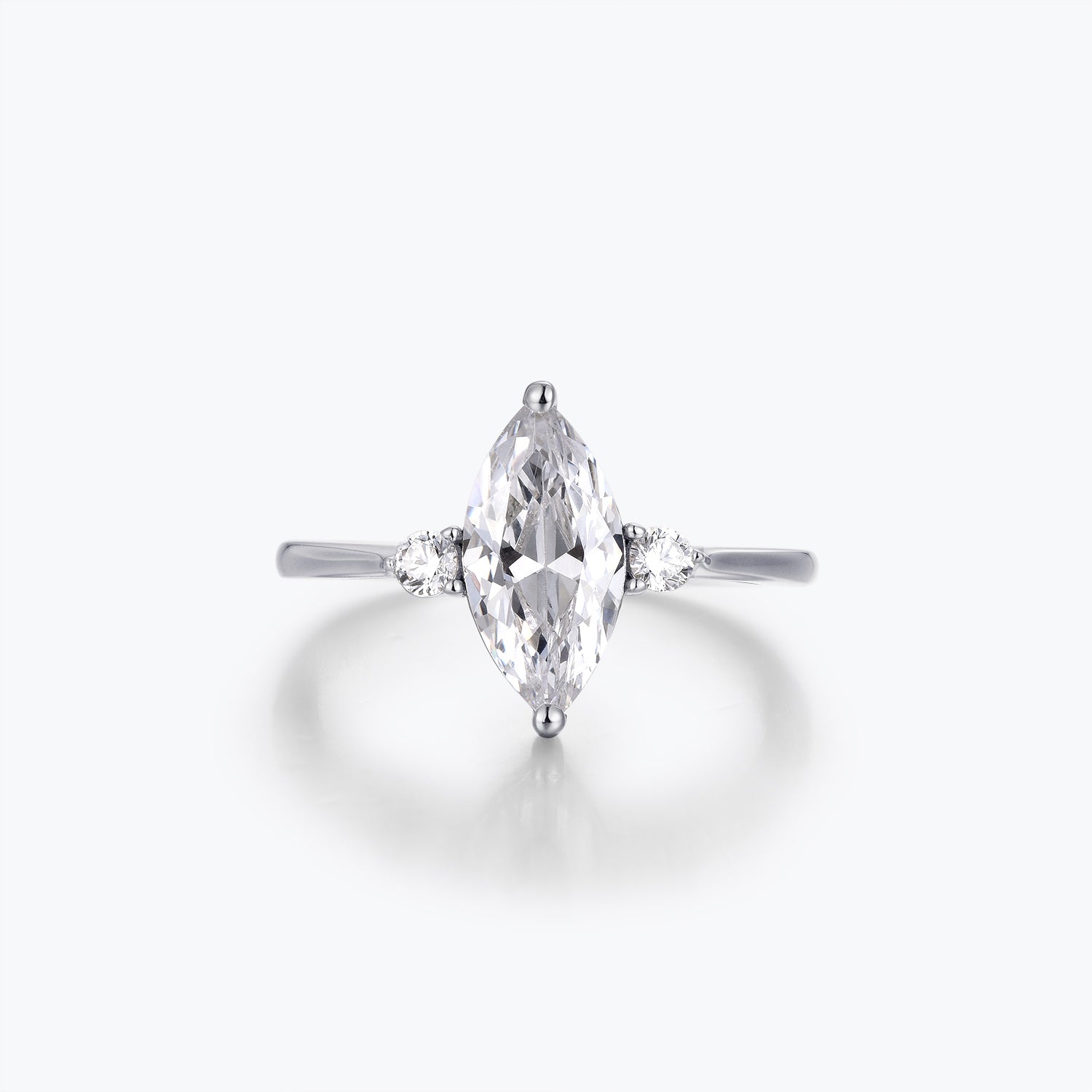Marquise Cut Moissanite Engagement Ring Bridal Set