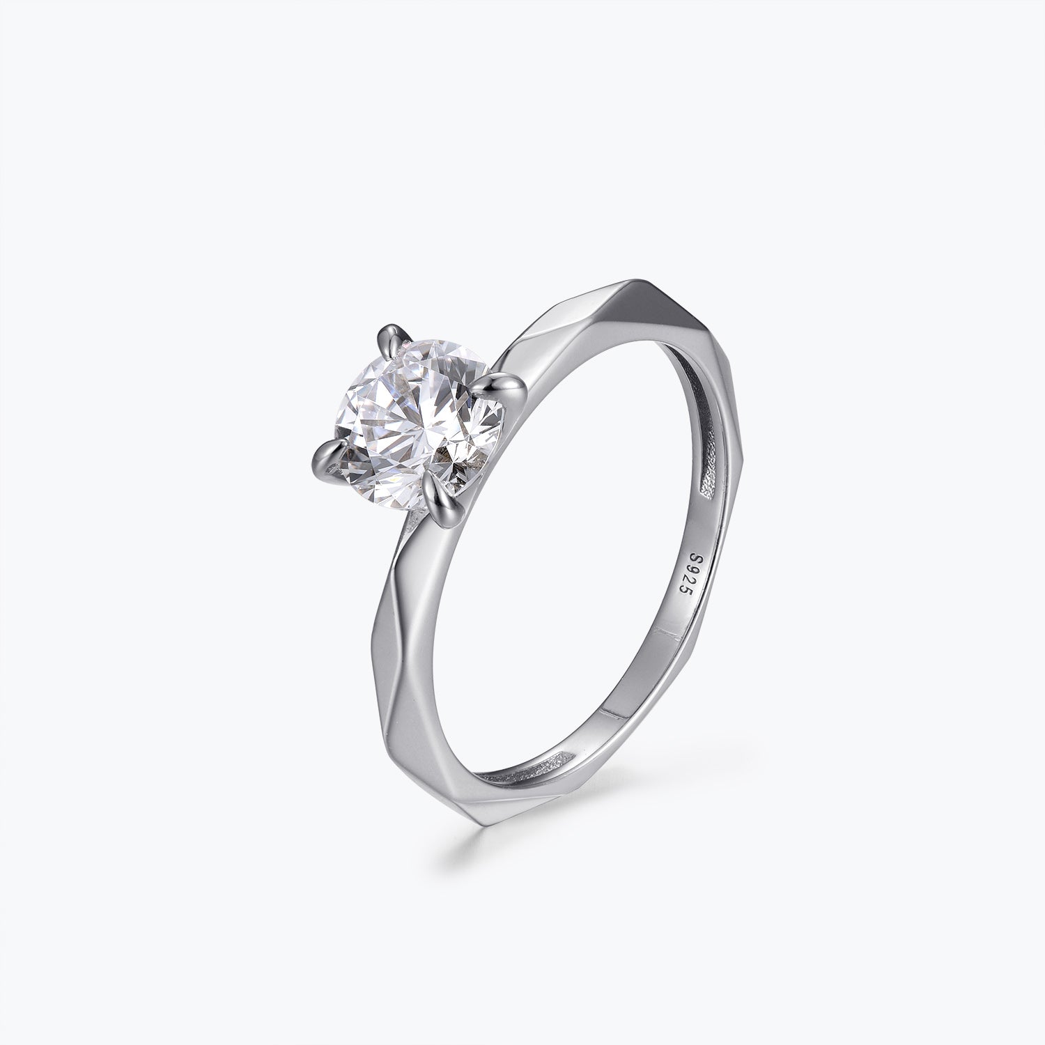 Dissoo® 1.0 Carat Round Cut Moissanite Engagement Wedding Ring in Gold Vermeil