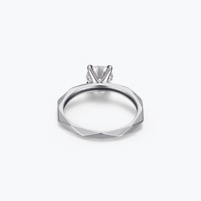 Dissoo® 1.0 Carat Round Cut Moissanite Engagement Wedding Ring in Gold Vermeil