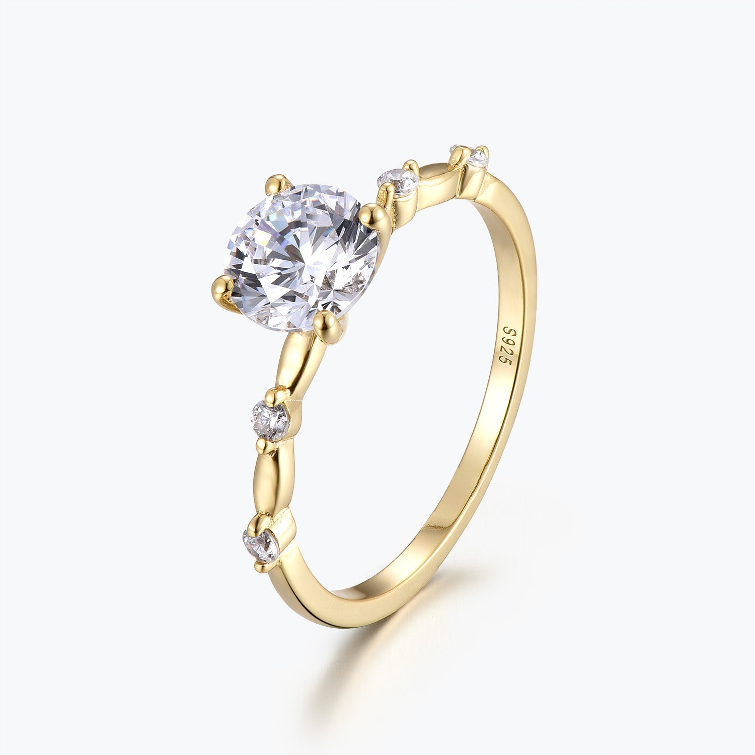 Round Cut Versailles Moissanite Engagement Ring