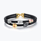 Dissoo® Luxury Genuine Python Leather Bracelet with Skulls