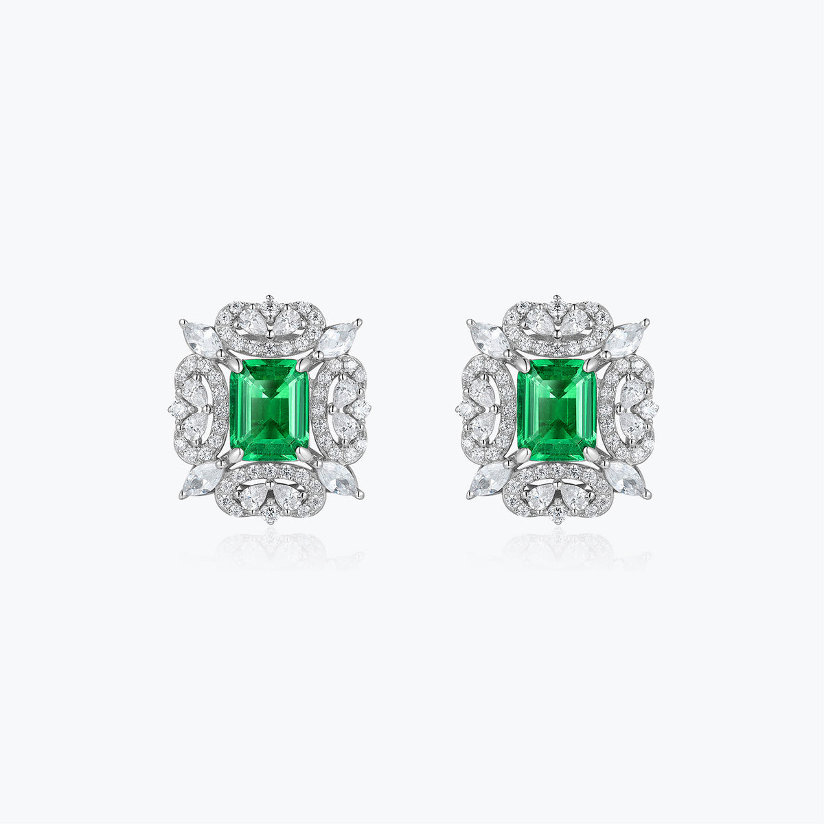Dissoo® Winter Emerald Cluster Earrings