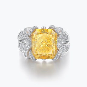 Dissoo® Yellow Bow Sterling Silver Cocktail Ring