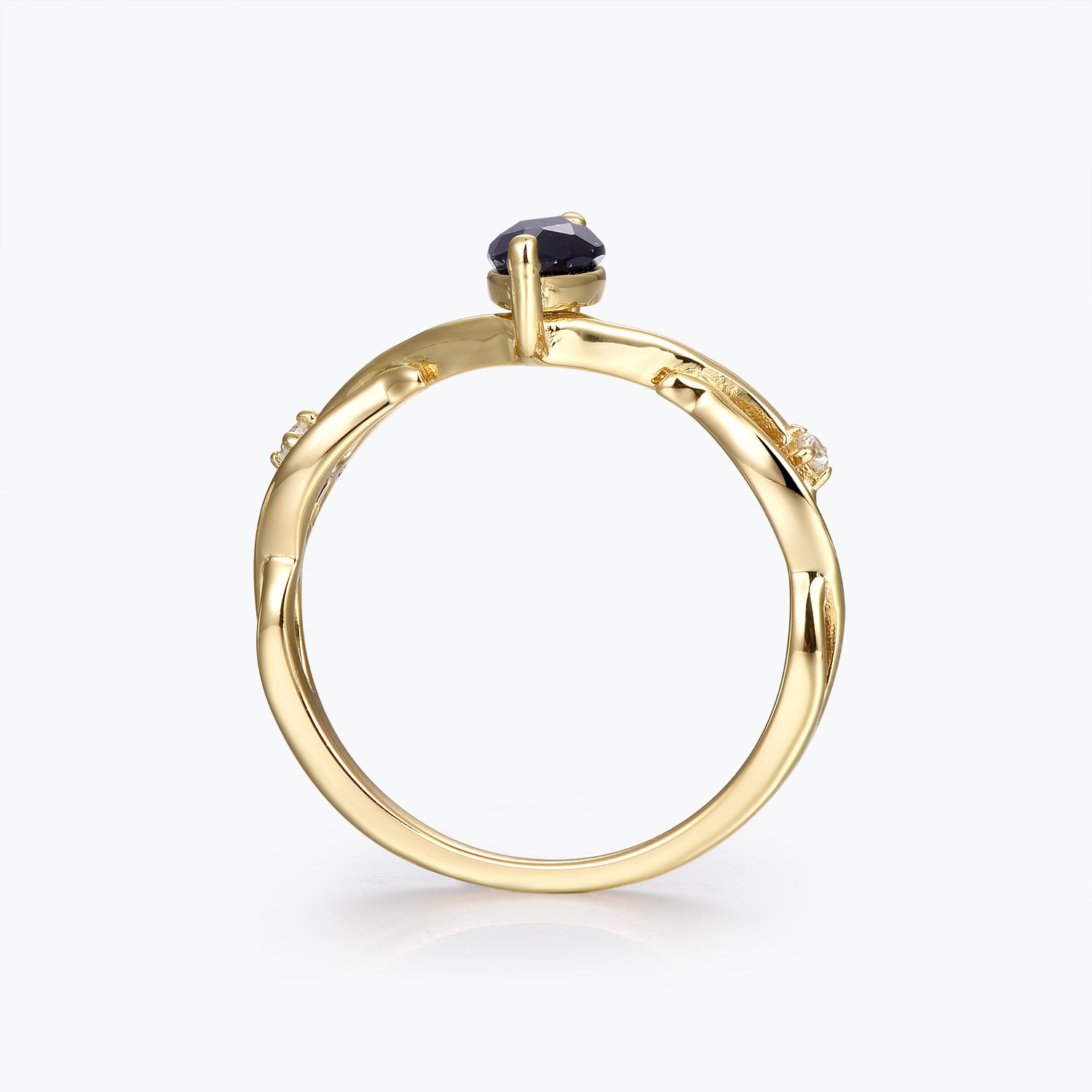 Dissoo® Winding Willow Marquise Blue Goldstone Brautset Verlobungsring