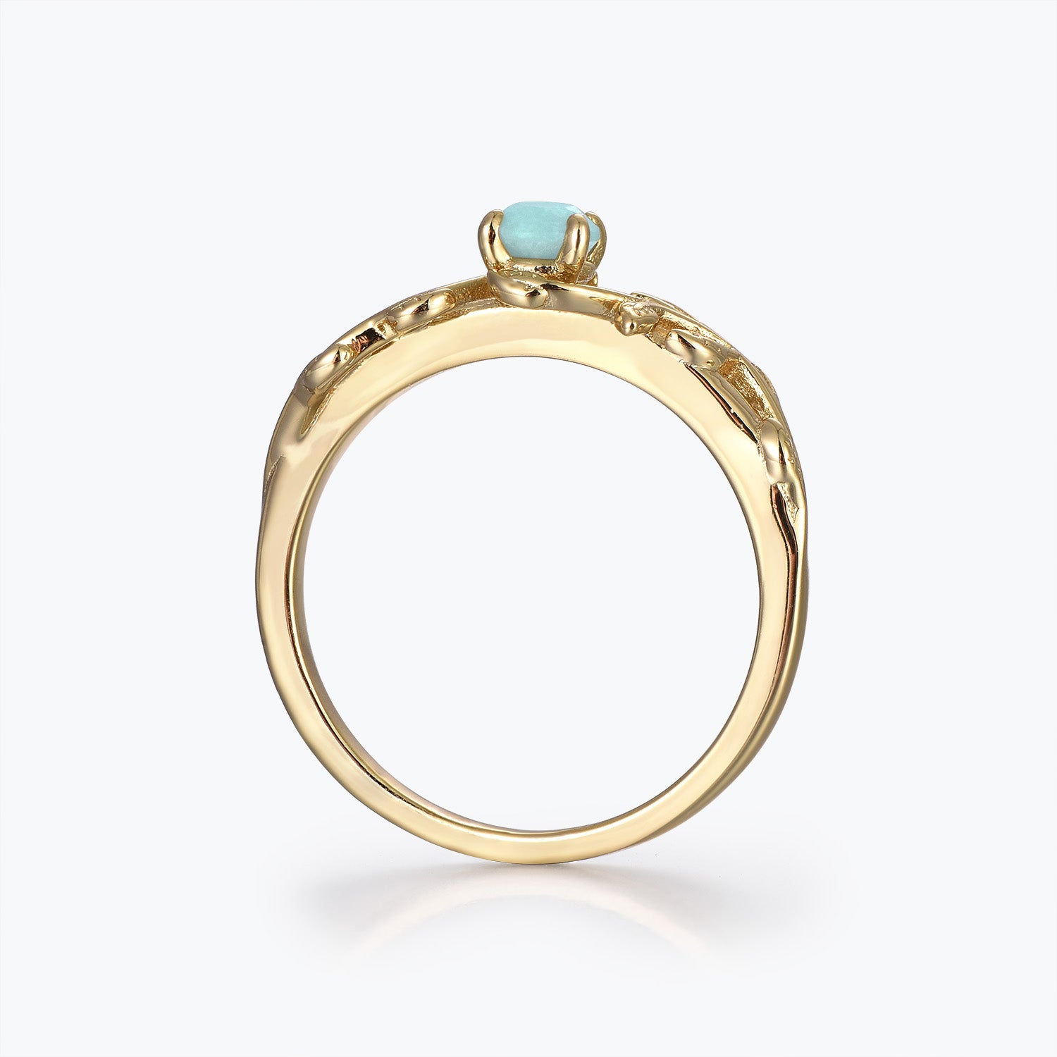 Dissoo® Winding Willow Amazonite Bridal Set Engagement Ring