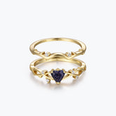 Dissoo® Winding Willow Heart Blue Goldstone Bridal Set