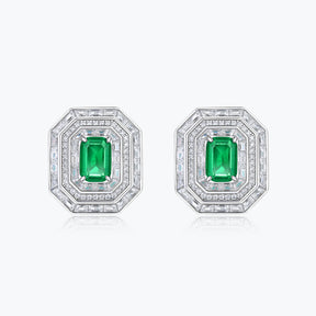 Dissoo® Classic Geometric Art Deco Emerald Green Earrings