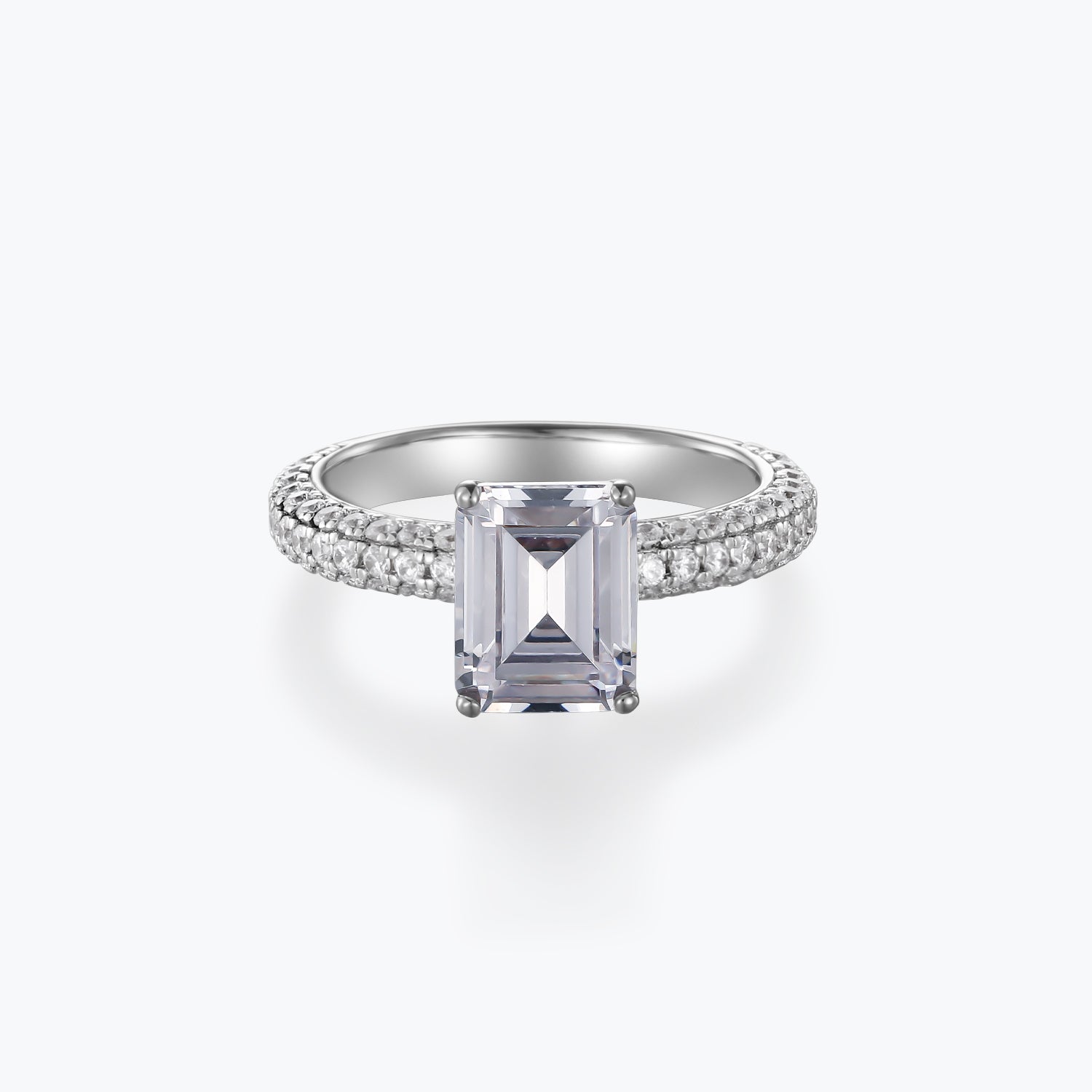 Timeless Emerald Cut Moissanite Engagement Ring