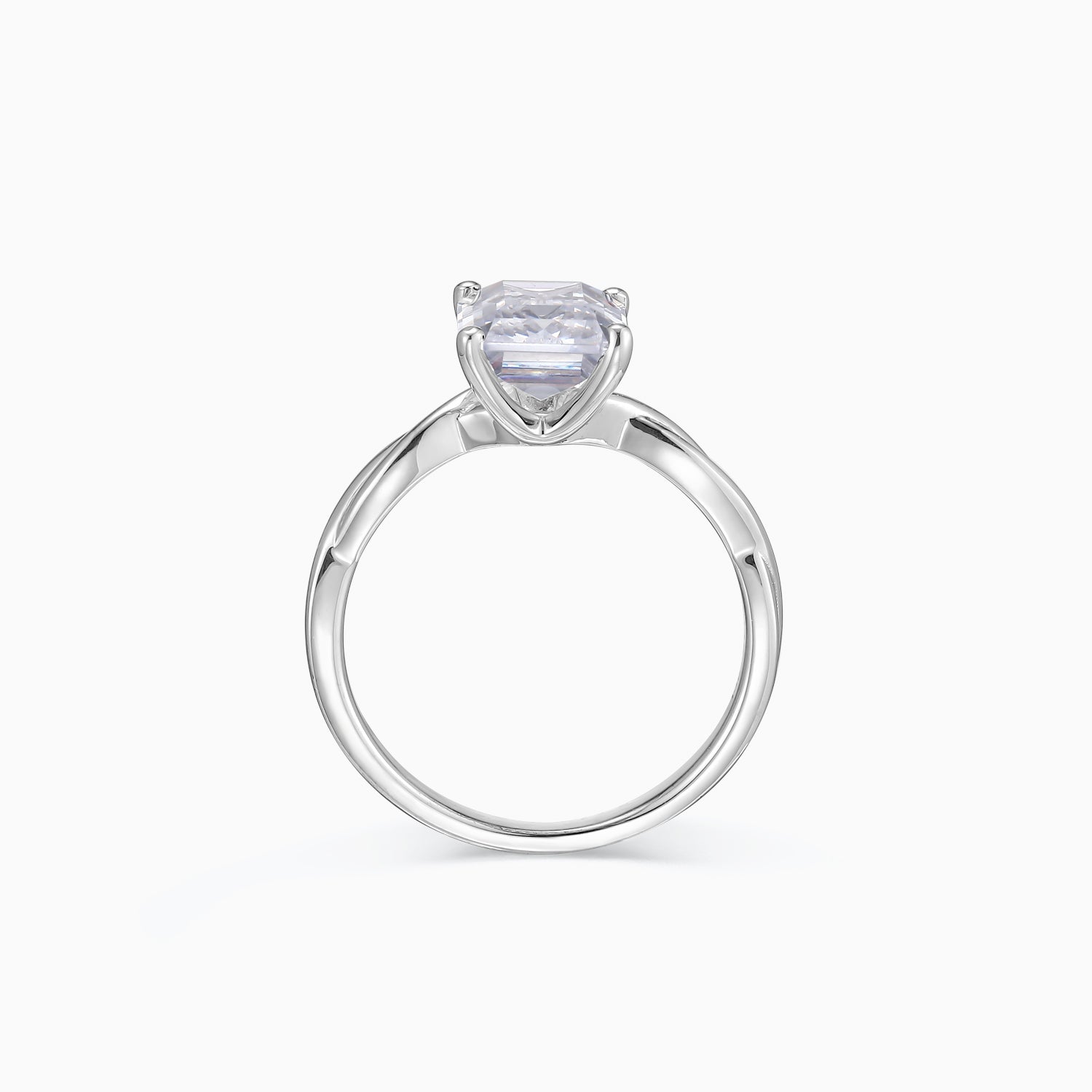 Bague Dissoo® en argent sterling blanc et diamant