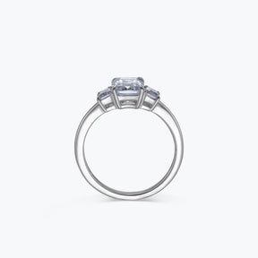 Diamond White Emerald Cut Sterling Silver Ring - dissoojewelry