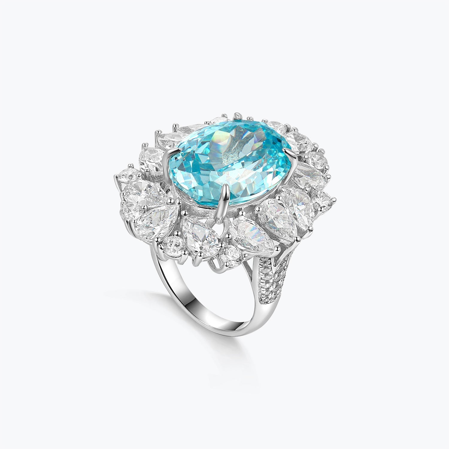 Dissoo® Blue Paraiba Sterling Silver Ring - dissoojewelry