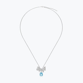 Dissoo® Bowknot Paraiba Tourmaline Drop Necklace&Pendant - dissoojewelry