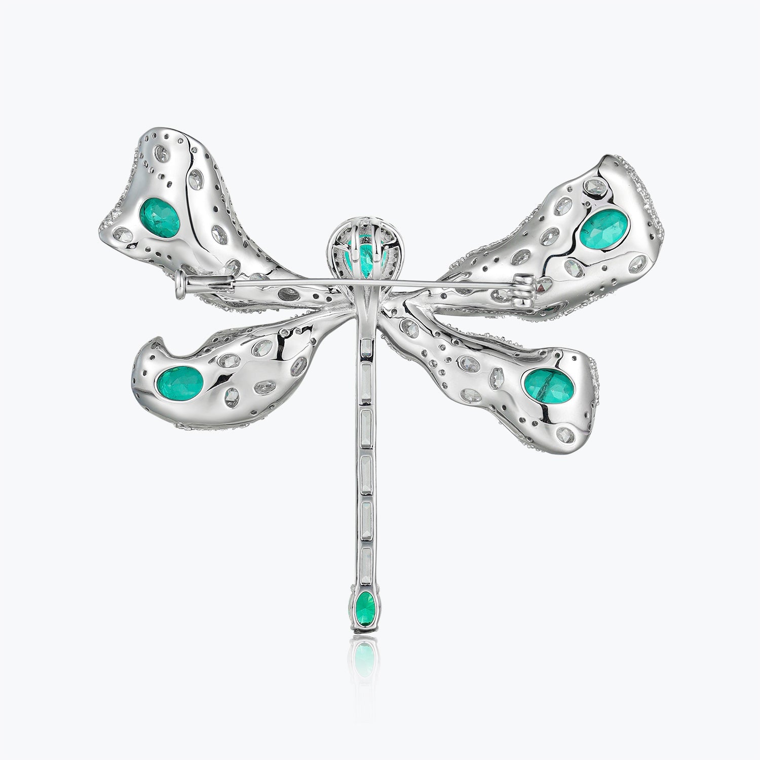 Dissoo® Emerald Sterling Silver Dragonfly Necklace&Brooch - dissoojewelry
