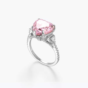 Dissoo® Pink Heart Sterling Silver Ring - dissoojewelry