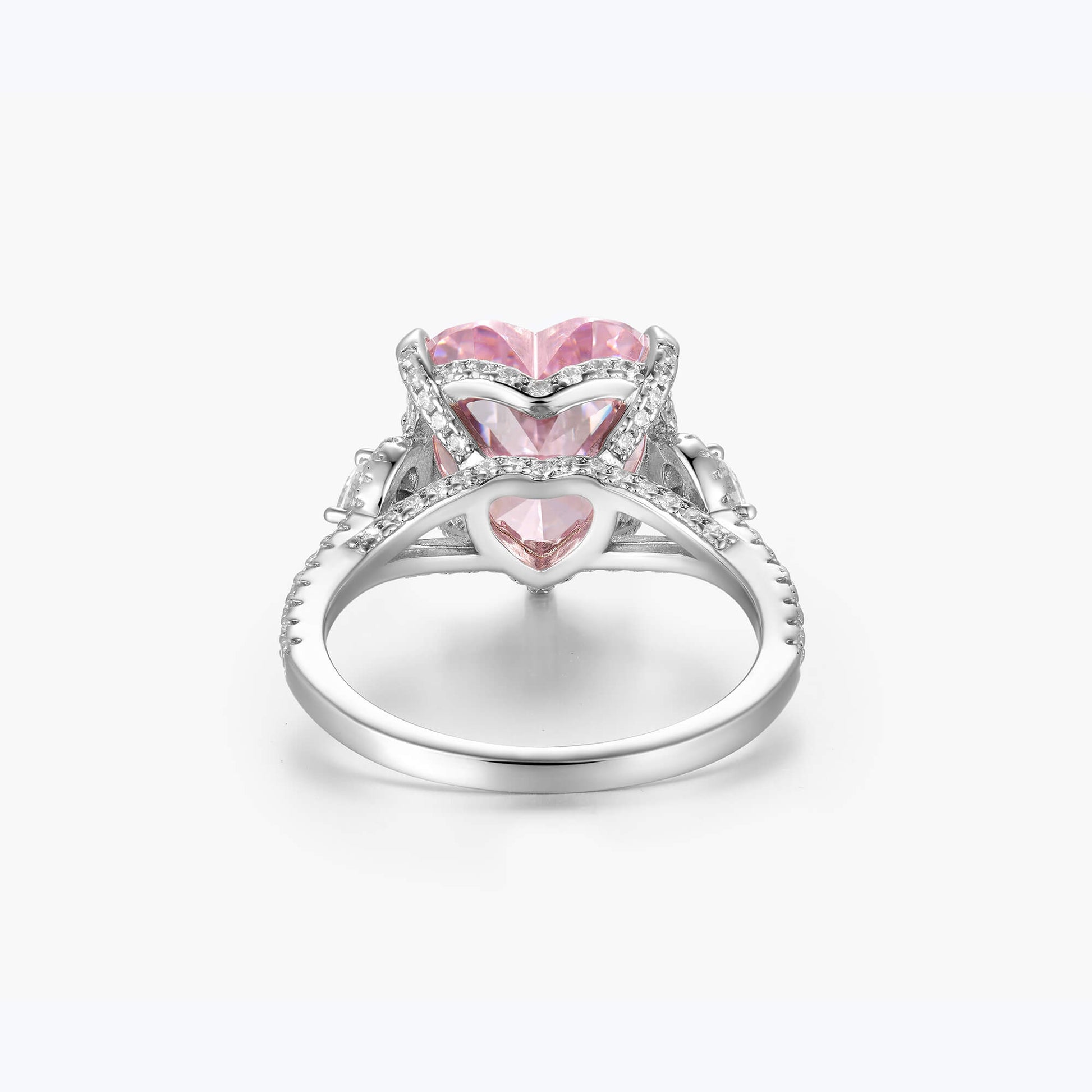 Dissoo® Pink Heart Sterling Silver Ring - dissoojewelry