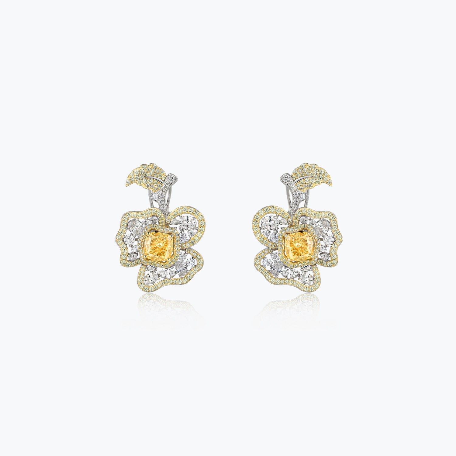 Dissoo® Sterling Silver Flowers Stud Earrings - dissoojewelry
