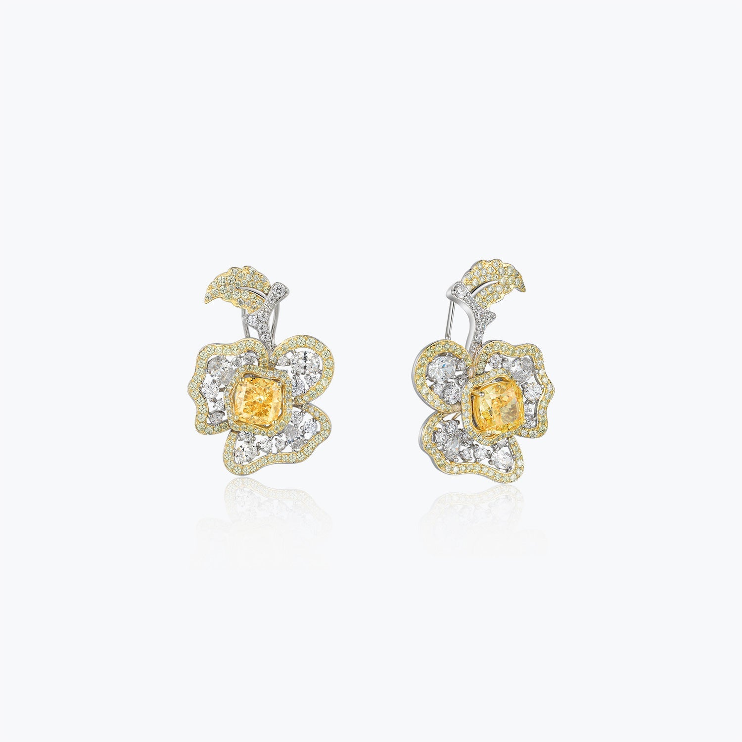 Dissoo® Sterling Silver Flowers Stud Earrings - dissoojewelry