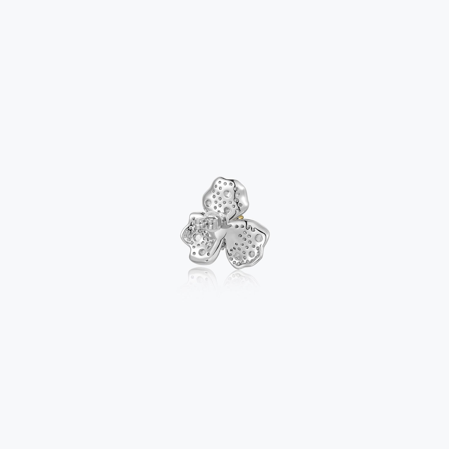 Dissoo® Sterling Silver Square Emerald Flower Earring - dissoojewelry