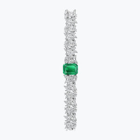 Emerald Sterling Silver Bangle Bracelets - dissoojewelry