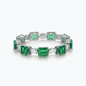 Emerald Sterling Silver Zircon Bracelet - dissoojewelry