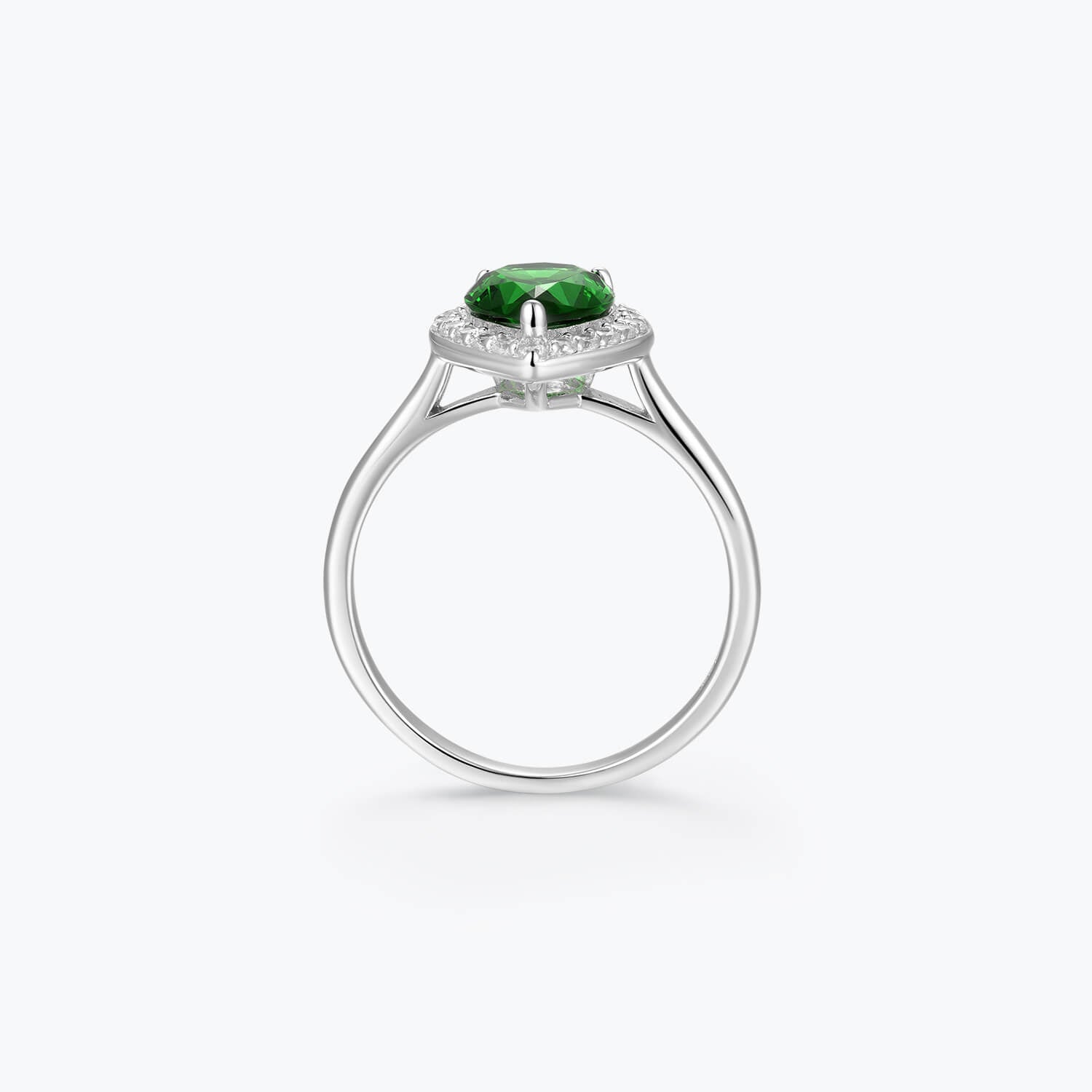 Pear Cut Emerald Green Drop Ring - dissoojewelry