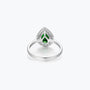 Pear Cut Emerald Green Drop Ring - dissoojewelry