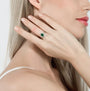 Pear Cut Emerald Green Drop Ring - dissoojewelry
