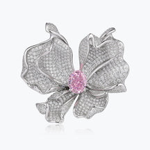 Pink & White Lavender Flower Cluster Brooch - dissoojewelry