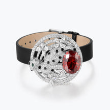 Red Sunrise Cheetah Strap Bracelet - dissoojewelry